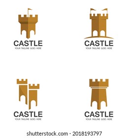 Castle Logo symbol vector illustration design template