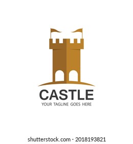 Castle Logo symbol vector illustration design template