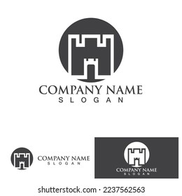 Castle Logo symbol vector illustration design template