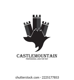 Castle logo symbols icon template illustration