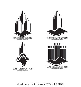 Castle logo symbols icon template illustration