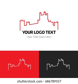 Castle logo template. Logo branding for your new corporate company. File can be use vector eps and image jpg formats
