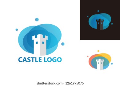 Castle Logo Template Design Vector, Emblem, Design Concept, Creative Symbol, Icon