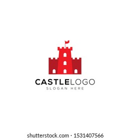 Castle Logo Template Design Vector, Emblem, Design Concept, Creative Symbol, Icon