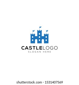 Castle Logo Template Design Vector, Emblem, Design Concept, Creative Symbol, Icon