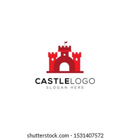 Castle Logo Template Design Vector, Emblem, Design Concept, Creative Symbol, Icon