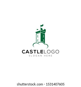 Castle Logo Template Design Vector, Emblem, Design Concept, Creative Symbol, Icon
