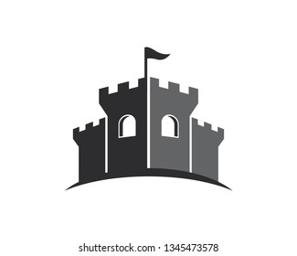 Castle Logo Template, Icon, Symbol - Vector