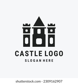 Castle Logo Template, Icon, Symbol  Vector .