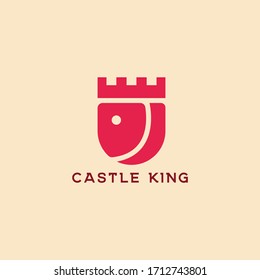 Castle Logo Template Icon Vector Illustration, protect systems