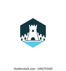 Castle logo template vector icon