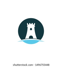 Castle logo template vector icon