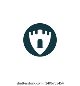 Castle logo template vector icon