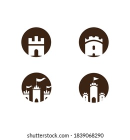 Castle logo template vector icon design