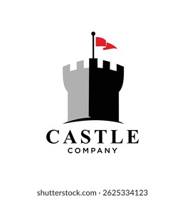 castle logo template vector icon illustration