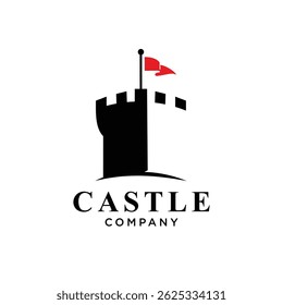 castle logo template vector icon illustration