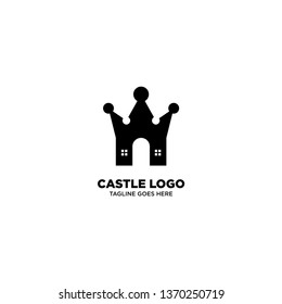 Castle logo template, vector illustration - Vector
