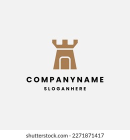 Castle logo template vector illustration design