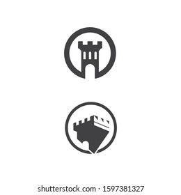 Castle Logo Template vector symbol nature