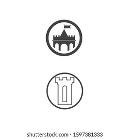 Castle Logo Template vector symbol nature
