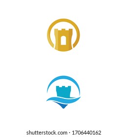 Castle Logo Template vector symbol nature