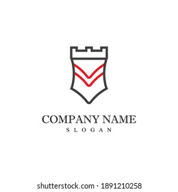 Castle Logo Template vector symbol nature