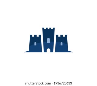 Castle logo tower old fortress vector 