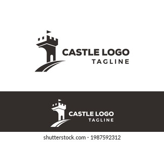 Castle logo vector creative design