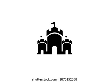 castle logo vector design ilustration
