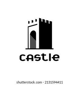 castle logo vector design on white background