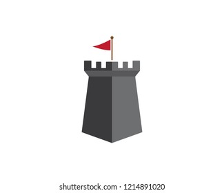 Castle Logo vector icon illustration design 