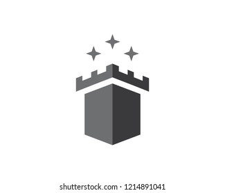 Castle Logo vector icon illustration design 