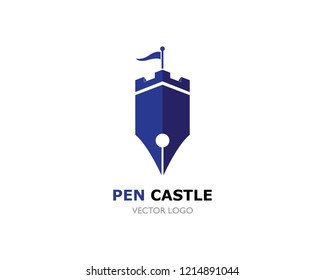 Castle Logo vector icon illustration design 