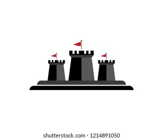 Castle Logo vector icon illustration design 