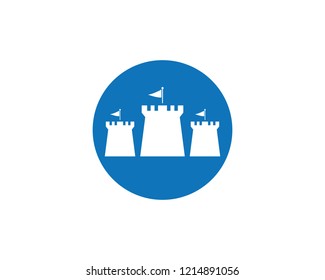 Castle Logo vector icon illustration design 