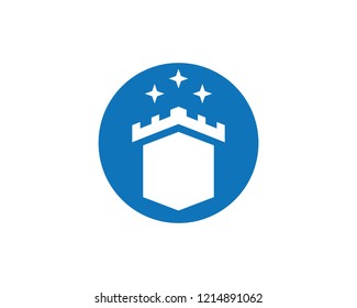Castle Logo vector icon illustration design 