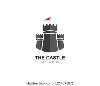 Castle Logo vector icon illustration design 