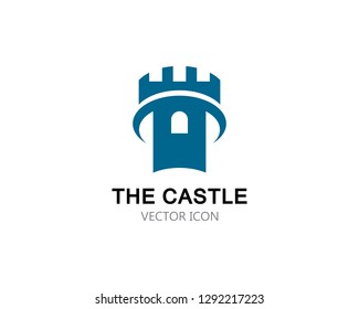 Castle Logo vector icon illustration design 