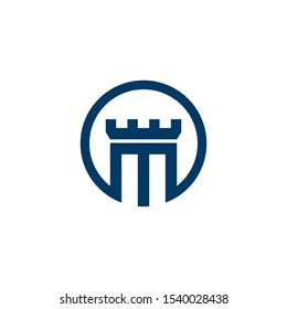 Castle Logo vector icon illustration design 