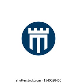 Castle Logo vector icon illustration design 