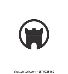 Castle Logo vector icon illustration design 