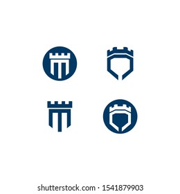 Castle Logo vector icon illustration design 