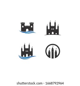 Castle Logo vector icon illustration design 
