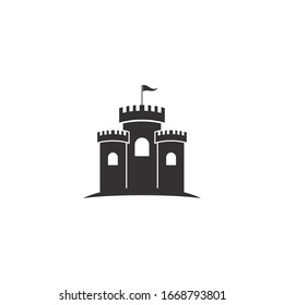 Castle Logo vector icon illustration design 