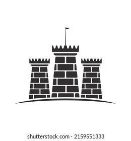 Castle logo vector icon illustration design.