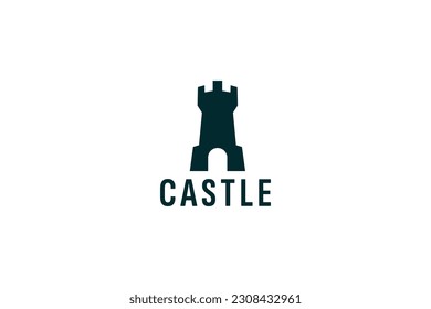 castle logo vector icon illustration