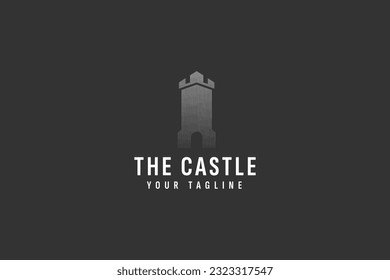 Castle logo vector icon illustration