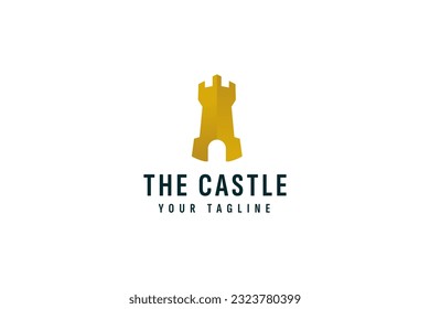 Castle logo vector icon illustration