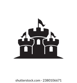 Castle Logo vector icon illustration design