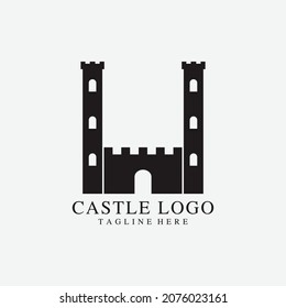 Castle logo. vector illustration template design.